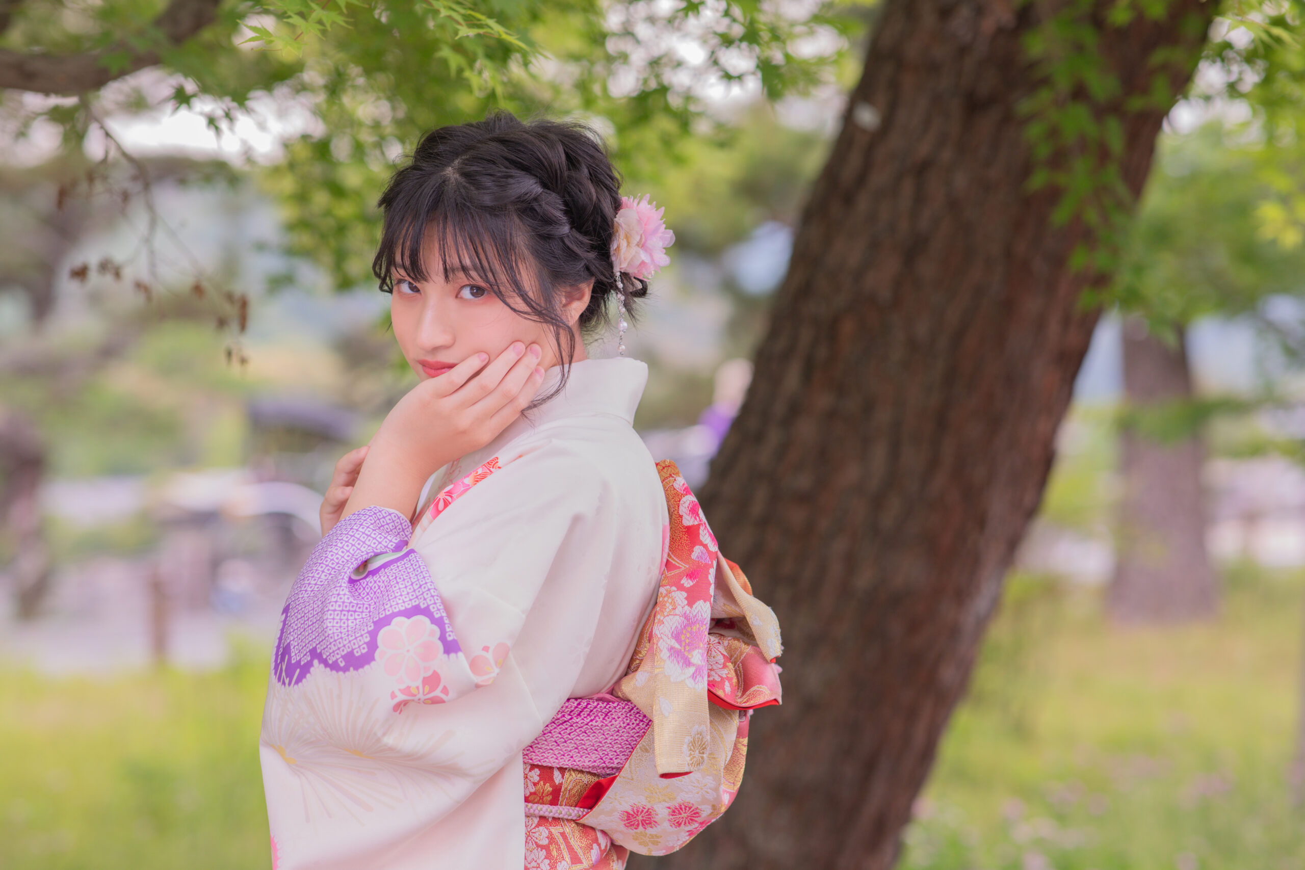 京都嵐山　十三参り　野外撮影