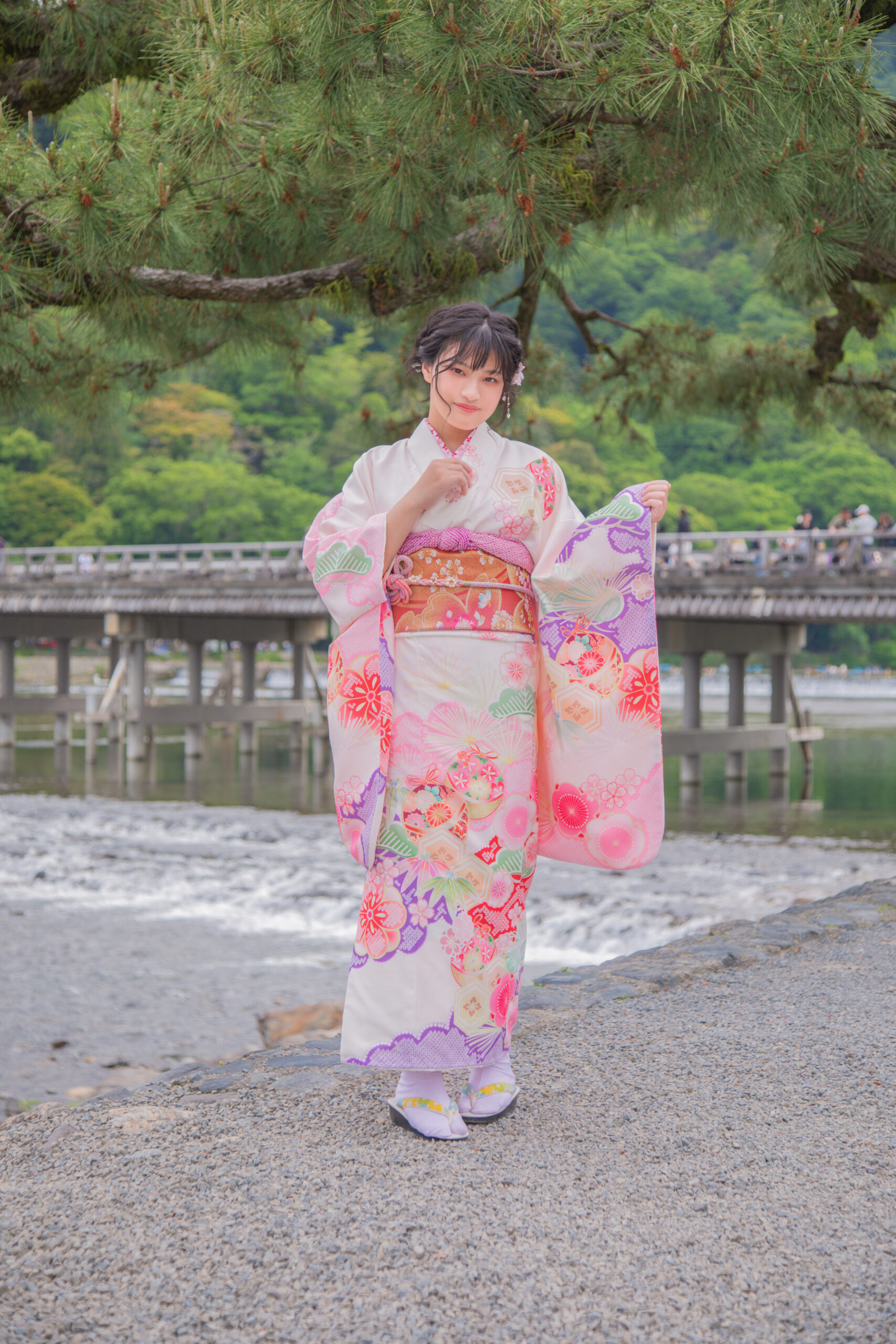 京都嵐山　十三参り　野外撮影