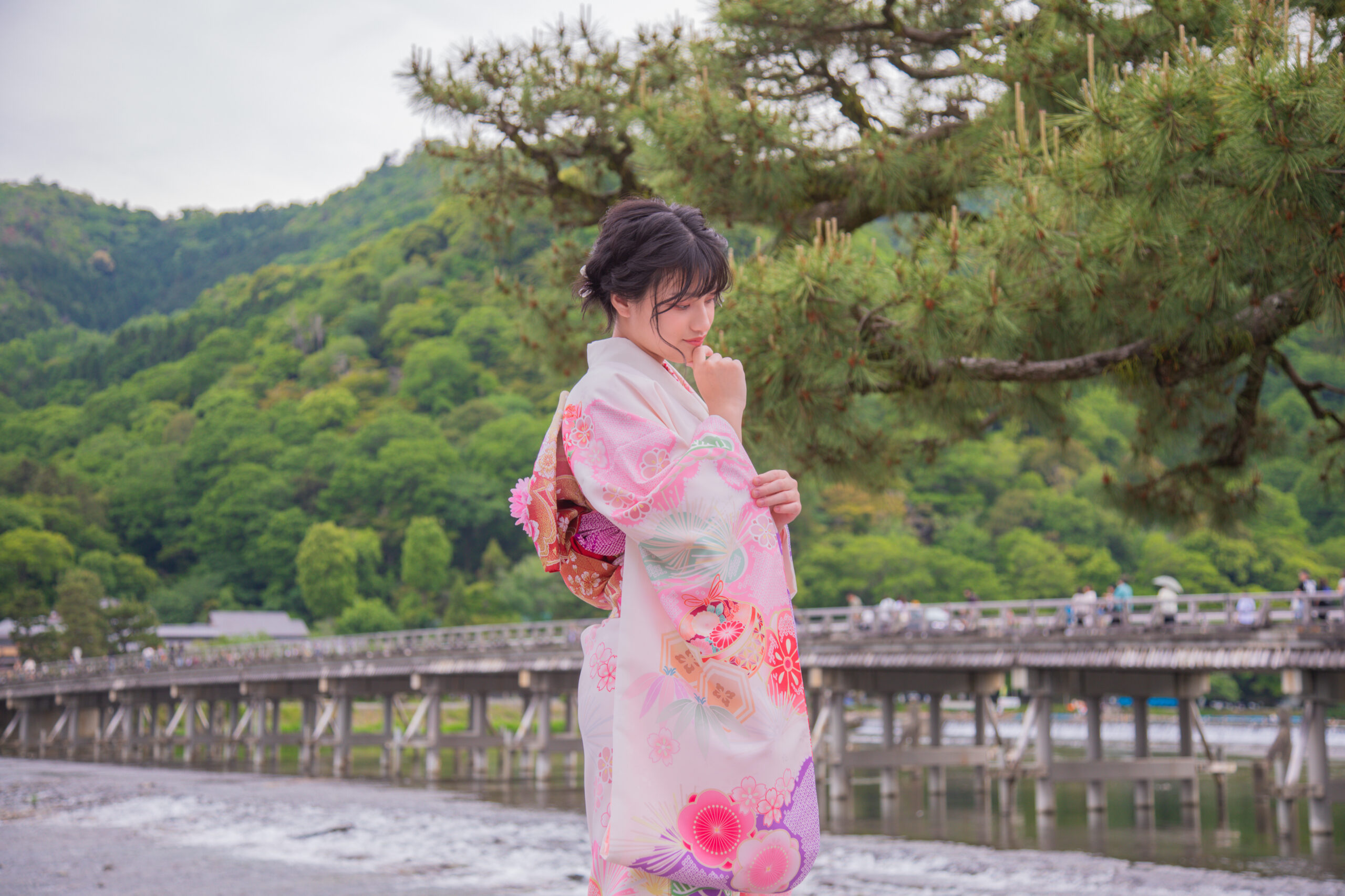 京都嵐山　十三参り　野外撮影