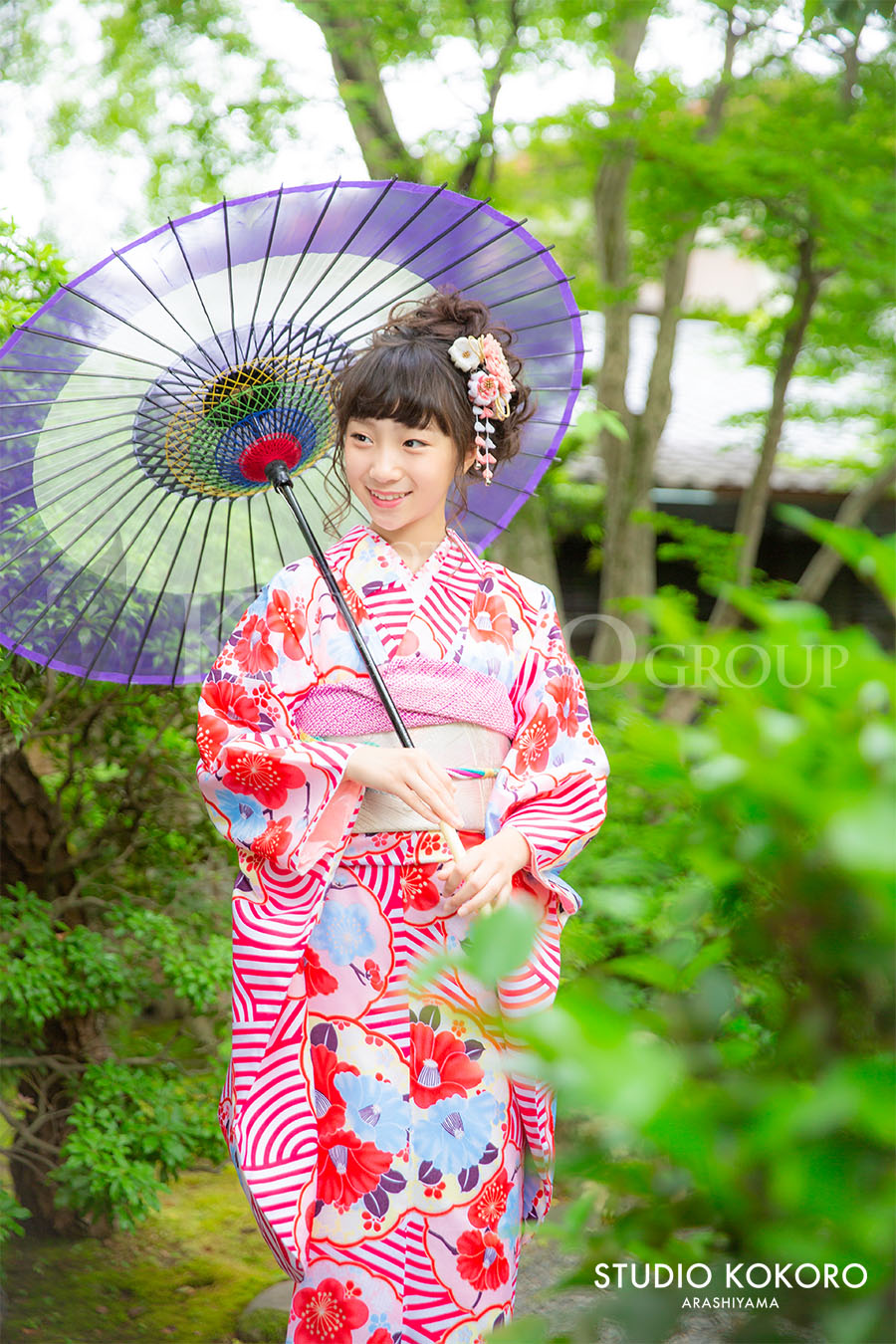 京都嵐山　十三参り　野外撮影